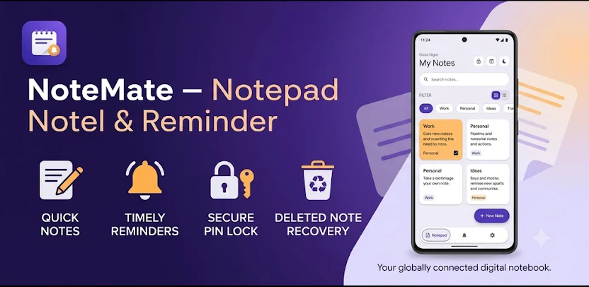 NoteMate Google Play Feature Graphic Banner